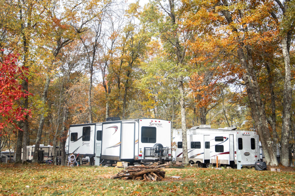 fall colors in Wisconsin at Dufours Campground